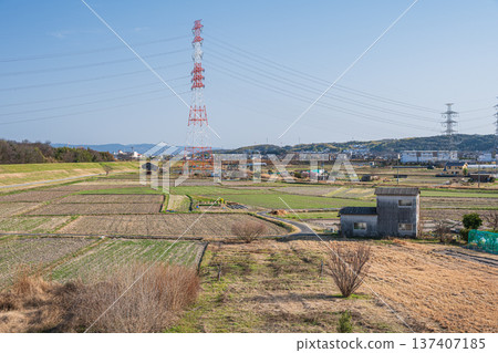 Spring rural scenery, Kyotanabe City, Kyoto Prefecture Spring rural scenery, Kyotanabe City, Kyoto Prefecture 137407185
