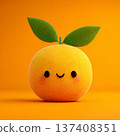 可愛的橘子角色AI圖像 137408351