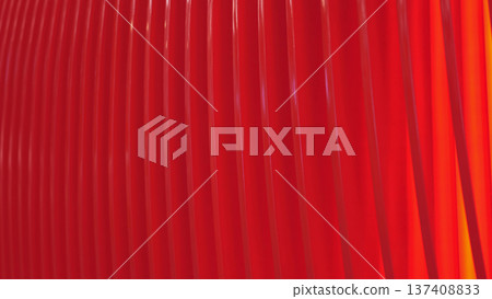 Repeating red curved lines creating modern abstract pattern and texture 137408833