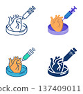 Organoid for tests icon set 137409011