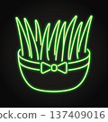 Sprouted wheat neon icon 137409016