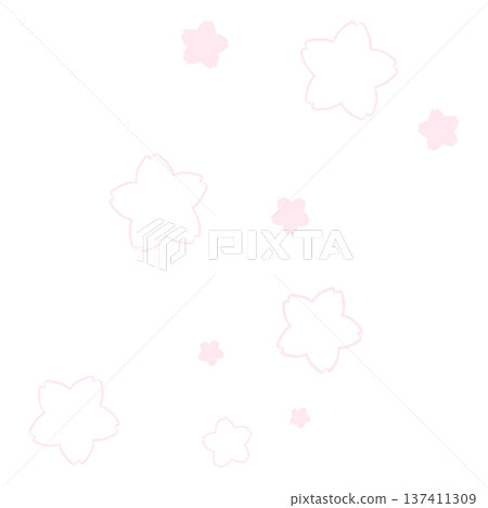 淺粉色簡約櫻花背景素材 淺粉色簡約櫻花背景素材 137411309