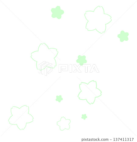 Light green simple cherry blossom background material Light green simple cherry blossom background material 137411317