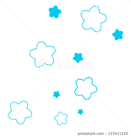 淺藍色簡約櫻花背景素材 淺藍色簡約櫻花背景素材 137411320