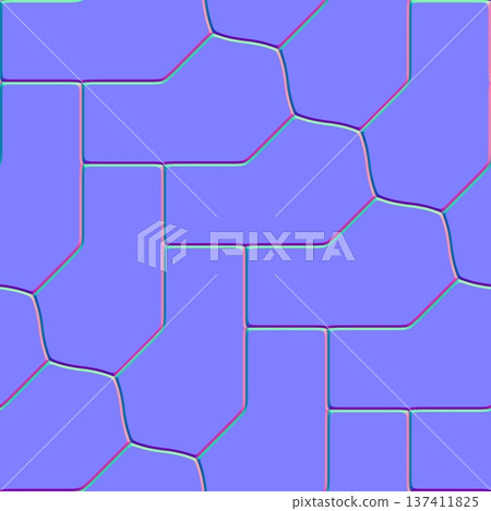 Seamless Voronoi Cell Normal Map Texture Seamless Voronoi Cell Normal Map Texture 137411825
