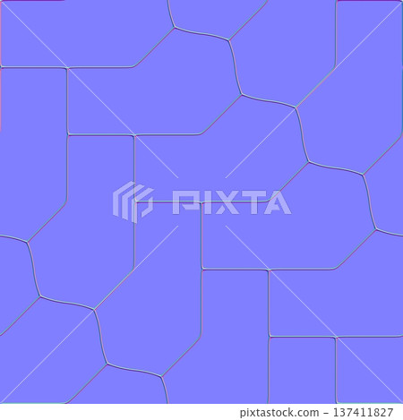 Thin Grout Voronoi Tile Normal Map Surface Thin Grout Voronoi Tile Normal Map Surface 137411827