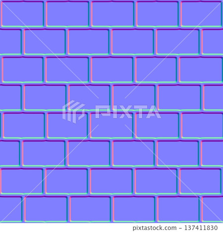 Thin outline brick pattern normal map Thin outline brick pattern normal map 137411830
