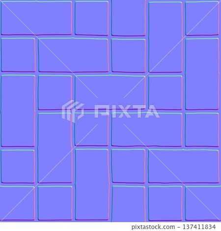 Thin grout line brick normal map texture Thin grout line brick normal map texture 137411834