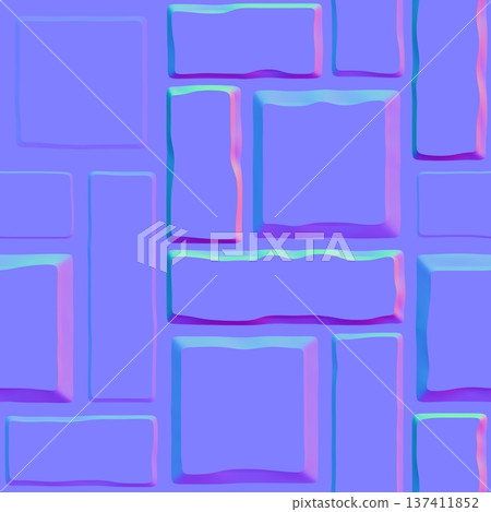 Clean Tiling Stone Block Normal Map for Game Development Clean Tiling Stone Block Normal Map for Game Development 137411852