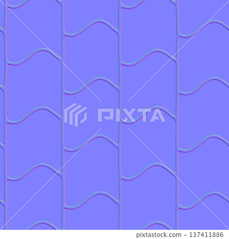 Linear Contour Wavy Pattern Normal Map 137411886