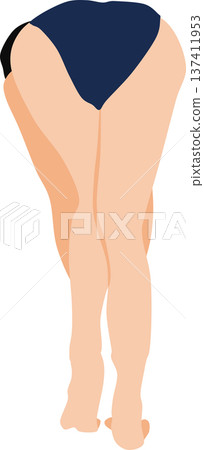 女子游泳的插圖 女子游泳的插圖 137411953