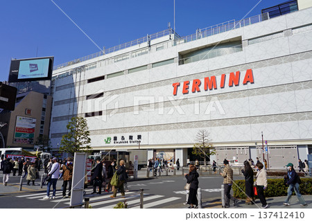 The crowded front of JR Kinshicho Station on a holiday The crowded front of JR Kinshicho Station on a holiday 137412410