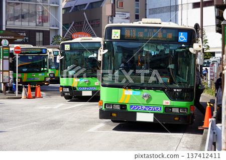 Rotary 1 in front of JR Kinshicho Station, where Toei buses depart one after another Rotary 1 in front of JR Kinshicho Station, where Toei buses depart one after another 137412411