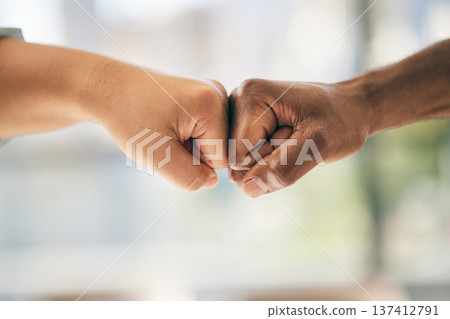 Fist bump, closeup and partnership, team and support with success, target goals and people working together. Cooperation, community and collaboration, hands and emoji with trust and business growth Fist bump, closeup and partnership, team and support with success, target goals and people working together. Cooperation, community and collaboration, hands and emoji with trust and business growth 137412791