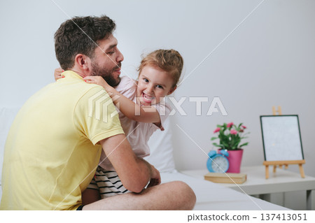 Father and daughter spending quality time Father and daughter spending quality time 137413051