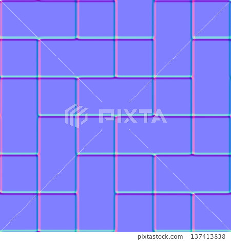 Rectangular Tile Block Layout Normal Map Rectangular Tile Block Layout Normal Map 137413838