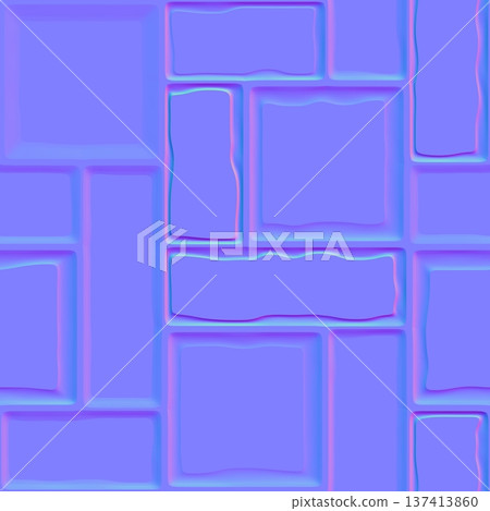 Recessed Pattern Stone Wall Normal Map for Virtual Environments 137413860