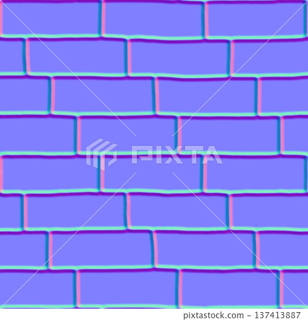Modern Clean Beveled Brick Normal Map Design Modern Clean Beveled Brick Normal Map Design 137413887