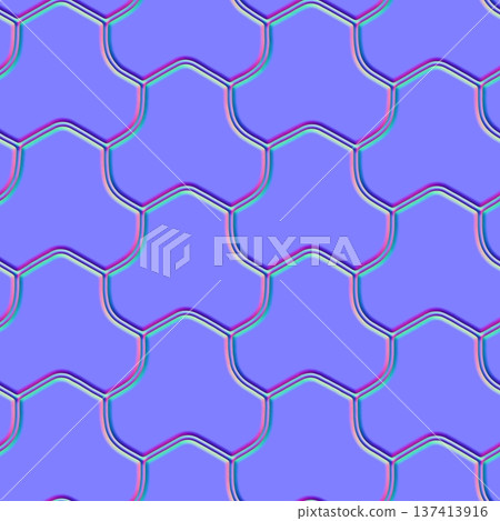 Beveled Clover Paving Stone Normal Map for 3D Rendering Beveled Clover Paving Stone Normal Map for 3D Rendering 137413916