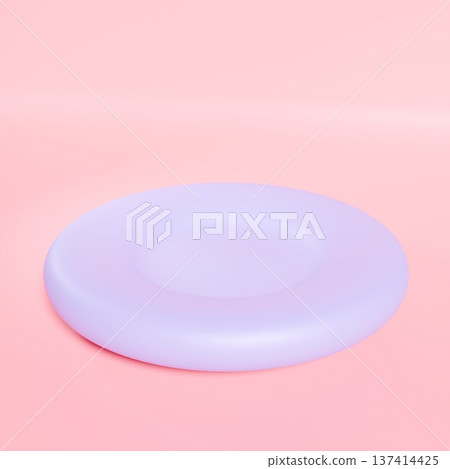 Cute 3D plump purple plate 137414425