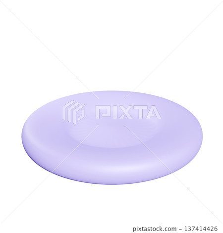 3D可愛豐滿紫色透明盤子 137414426