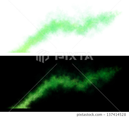 Green smoke or mist effect isolated on transparent background with smooth motion and soft texture for creative visual design Green smoke or mist effect isolated on transparent background with smooth motion and soft texture for creative visual design 137414528