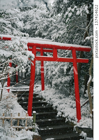Snow scene of the shrine Snow scene of the shrine 137414622