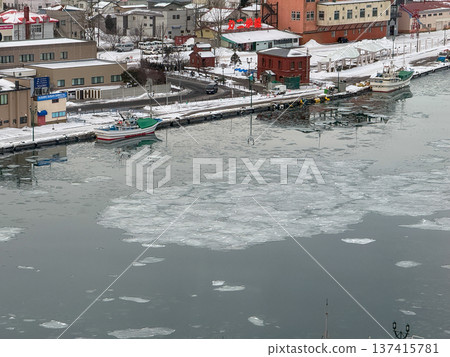Aerial view of snow-covered downtown Kushiro in winter January 31, 2026 Kushiro, Japan Aerial view of snow-covered downtown Kushiro in winter January 31, 2026 Kushiro, Japan 137415781
