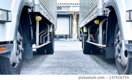 Logistics center truck Logistics center truck 137416754