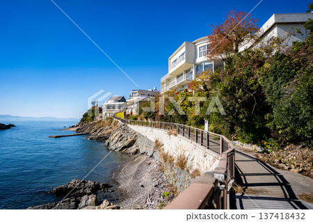 Scenery of the promenade at Ako Misaki (Ako City) 137418432