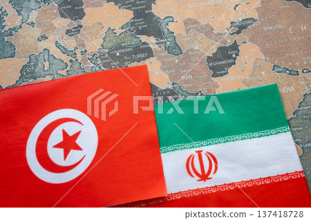 National flag of Iran and Turkey on the world map background. Iran and USA war. Crisis and terrorism. National flag of Iran and Turkey on the world map background. Iran and USA war. Crisis and terrorism. 137418728