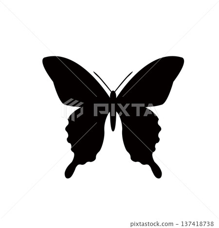 Swallowtail butterfly silhouette illustration Insect silhouette 137418738
