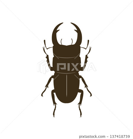 Stag beetle silhouette illustration Insect silhouette Stag beetle silhouette illustration Insect silhouette 137418739