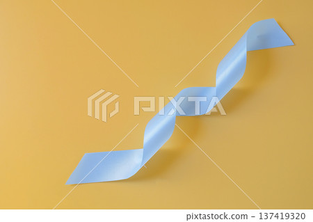 Blue ribbon on color background. Men's Health Upload date 137419320