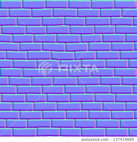 Classic Brick Wall Normal Map for Realistic PBR Shaders Classic Brick Wall Normal Map for Realistic PBR Shaders 137419889