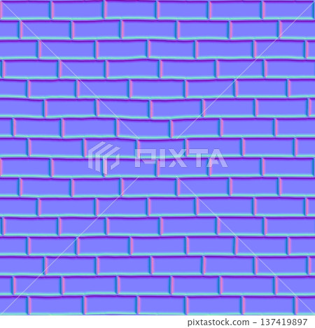 Deep Grout Brick Wall Normal Map for Game Environments Deep Grout Brick Wall Normal Map for Game Environments 137419897