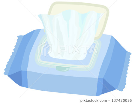 濕紙巾插圖向量圖 137420056