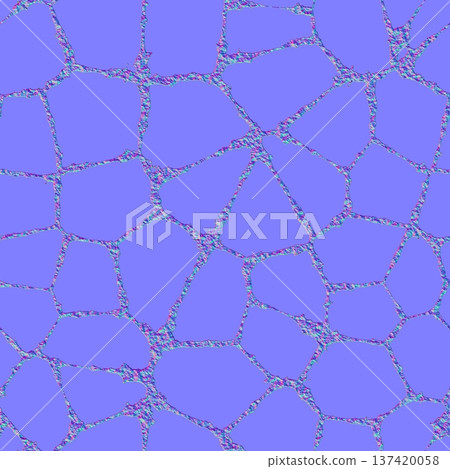 Cracked Stone Outline Normal Map for Digital Texturing 137420058