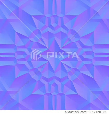 Symmetrical Faceted Crystalline Ornament Normal Map 137420105
