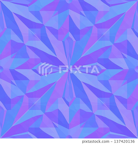 Geometric Star Crystal Pattern Normal Map 137420136