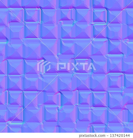 Geometric Grid Surface Normal Map Pattern Geometric Grid Surface Normal Map Pattern 137420144