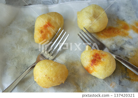 calabrian zeppole with spicy nduja just fried 137420321