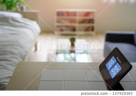 Digital clock and indoor Digital clock and indoor 137420365