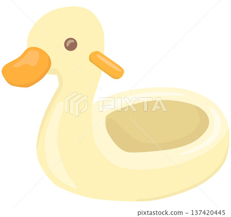 Simple duck potty baby goods illustration vector material Simple duck potty baby goods illustration vector material 137420445