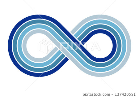 Blue gradient infinity symbol abstract design illustration Vector image of infinity symbol Blue gradient infinity symbol abstract design illustration Vector image of infinity symbol 137420551