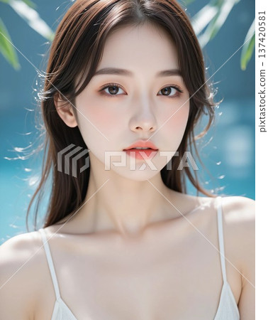 美麗的女人美麗形象 137420581