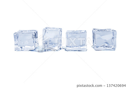 Ice illustration realistic cube 137420694
