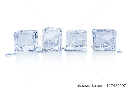 Ice illustration realistic cube 137420697