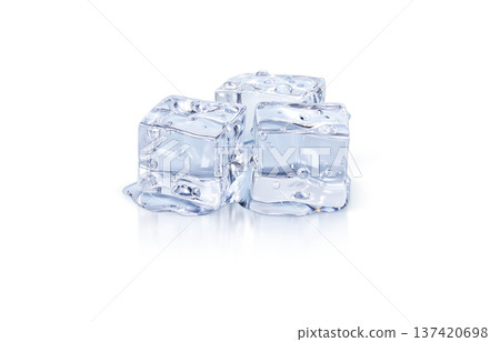 Ice illustration realistic cube Ice illustration realistic cube 137420698