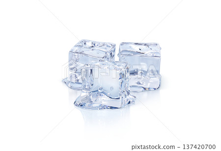 Ice illustration realistic cube Ice illustration realistic cube 137420700